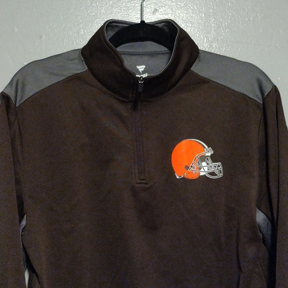 Fanatics Mens 1/4 zip Cleveland Browns sweatshirt size M - Picture 2 of 3